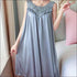 Sleeveless Lace Smooth Nightdress