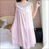Sleeveless Lace Smooth Nightdress