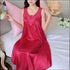 Sleeveless Lace Smooth Nightdress