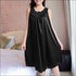 Sleeveless Lace Smooth Nightdress