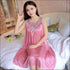 Sleeveless Lace Smooth Nightdress