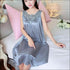 Sleeveless Lace Smooth Nightdress