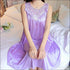 Sleeveless Lace Smooth Nightdress