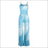 Sleeveless Leaf Print High-waisted Boho Sling