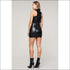 Sleeveless Leather Mini Dress