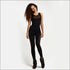 Sleeveless Patchwork Backless Sports Jumpsuits