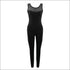Sleeveless Patchwork Backless Sports Jumpsuits