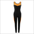 Sleeveless Patchwork Backless Sports Jumpsuits