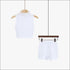 Sleeveless Rib-knit Cropped Tank Top Casual Shorts