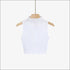 Sleeveless Rib-knit Cropped Tank Top Casual Shorts