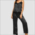Sleeveless Satin Pajama Set