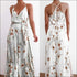 Sleeveless Side-slit Sling Floral Print Jumpsuits