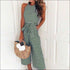 Sleeveless Striped Jumpsuits