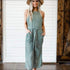 Sleeveless Striped Jumpsuits