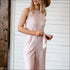 Sleeveless Striped Jumpsuits
