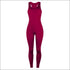 Sleeveless Tank Pattern Tight Jumpsuits