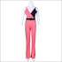 Sleeveless V-neck Patchwork Decorative Belt Slim Sling Jumpsuits