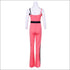 Sleeveless V-neck Patchwork Decorative Belt Slim Sling Jumpsuits