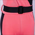 Sleeveless V-neck Patchwork Decorative Belt Slim Sling Jumpsuits