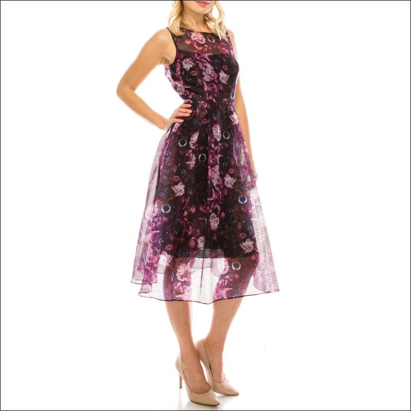 Sleeveless Zipper Back Box Pleat - Dresses