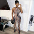 Sleeveless Zipper Slim Wide-legged
