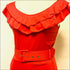Slim Decorative Belt Round Collar Ruffled Jumpsuits