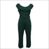 Slim Decorative Belt Round Collar Ruffled Jumpsuits