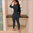 Slim Stripe Design Lapel Zipper Long-sleeve