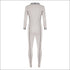 Slim Stripe Design Lapel Zipper Long-sleeve