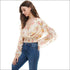 Smock Waist Ruffle Long Sleeve