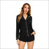 Soft Modal Fabric Lapel Collar Long Sleeve Pajama Set