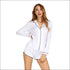 Soft Modal Fabric Lapel Collar Long Sleeve Pajama Set