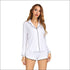 Soft Modal Fabric Lapel Collar Long Sleeve Pajama Set