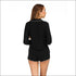Soft Modal Fabric Lapel Collar Long Sleeve Pajama Set