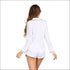 Soft Modal Fabric Lapel Collar Long Sleeve Pajama Set