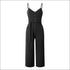 Spaghetti Strap Buttoned Sash Jumpsuits