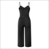 Spaghetti Strap Buttoned Sash Jumpsuits