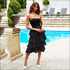 Spaghetti Strap Camis Polka Dot Printed Tiered Skirt