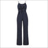 Spaghetti Strap Low-cut Stripes Print Knotted Jumpsuits