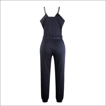 Spaghetti Strap Pure Color Jumpsuits