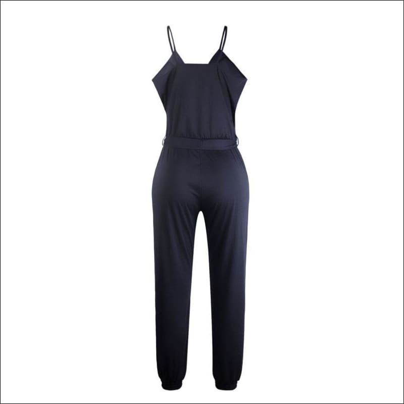 Spaghetti Strap Pure Color Jumpsuits - Jumpsuits