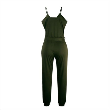 Spaghetti Strap Pure Color Jumpsuits