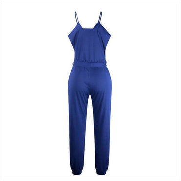 Spaghetti Strap Pure Color Jumpsuits