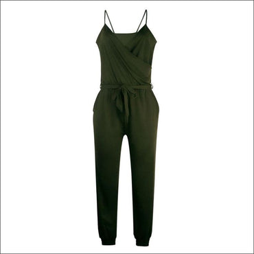 Spaghetti Strap Pure Color Jumpsuits