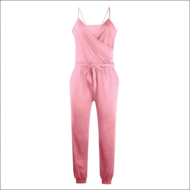 Spaghetti Strap Pure Color Jumpsuits