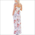 Spaghetti Strap Rose Print Loose Pattern Jumpsuits
