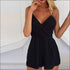 Spaghetti Strap Surplice Rompers