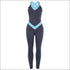 Sports Jumpsuits Block Color Crossing Strap Tight