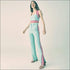 Sporty Braided Shoulder Strap Vest And Wide Leg Pants Set