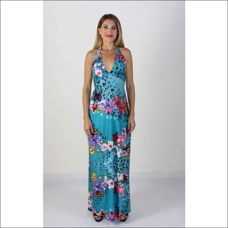 Spring long backless dress - Dresses